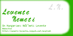 levente nemeti business card